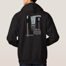 Anpassad bakre tryck Modern Urban Byggnad Hoodie