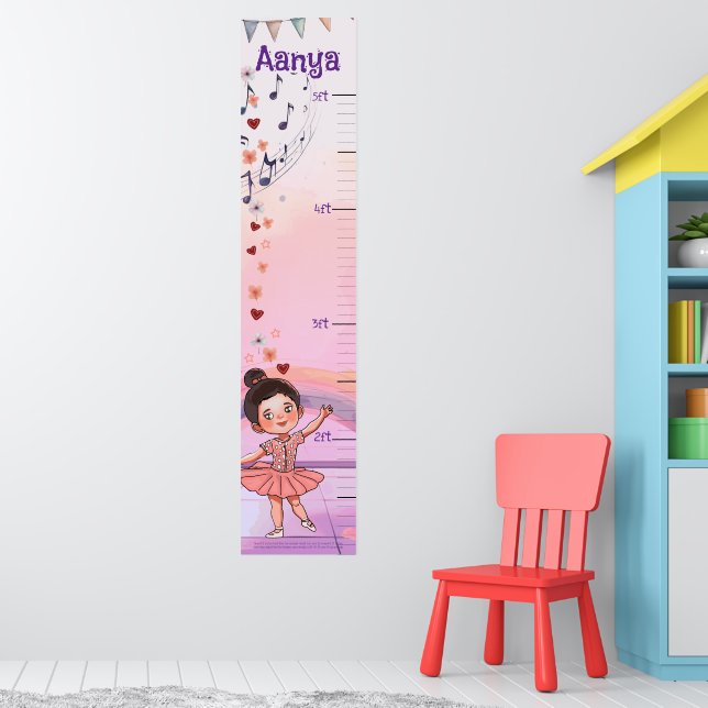 Anpassad balettillväxtskattning för flickor poster (Barnkammare 1)