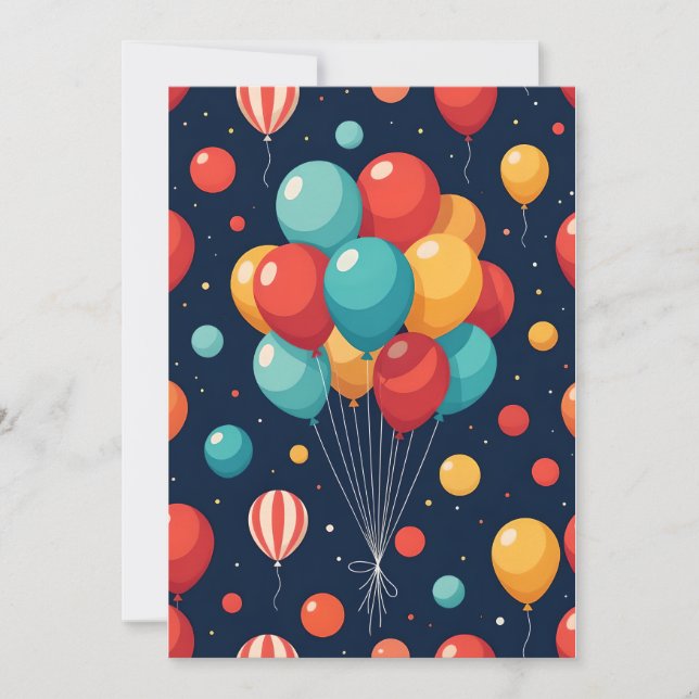 Anpassad ballong  inbjudningar (Framsida)