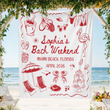 Anpassad bannerdekor för beach bachelorette-fest