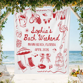 Anpassad bannerdekor för beach bachelorette-fest
