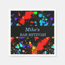 Anpassad Bar/Bat Mitzvah, Målarfärg stänker Pappersservett