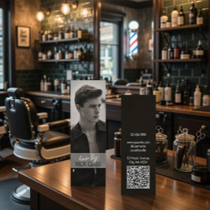 Anpassad Barber Kontaktkort med QR-kod Mini Visitkort