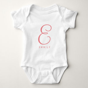 Anpassad barn overall med elegant namnmonogram t shirt