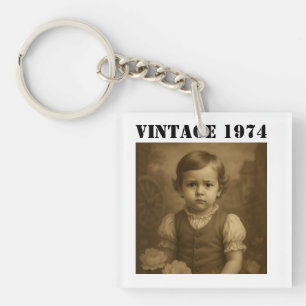 Anpassad barndomsfoto & år vintage personlig