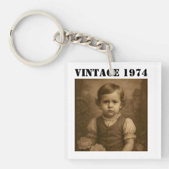 Anpassad barndomsfoto & år vintage personlig (Framsidan)