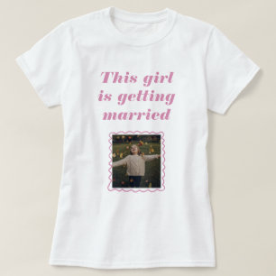 Anpassad barndomsfoto T-shirt för brud att bli