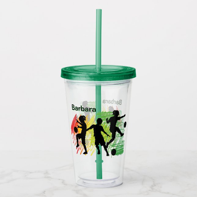 Anpassad barnfotboll take away mugg (Framsida)