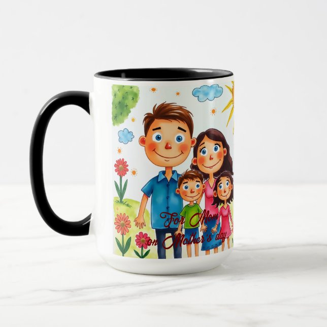 Anpassad barnkonst Personlig present Mugg (Vänster)