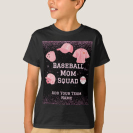 Anpassad Baseboll Mamma Grupp, Lag Nummer Och Namn T Shirt