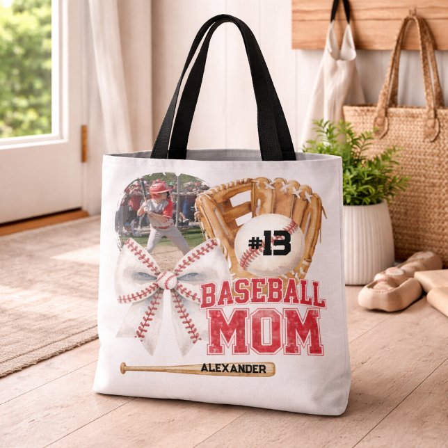 Anpassad basebollmamma fotonamn tygkasse (Skapare uppladdad)