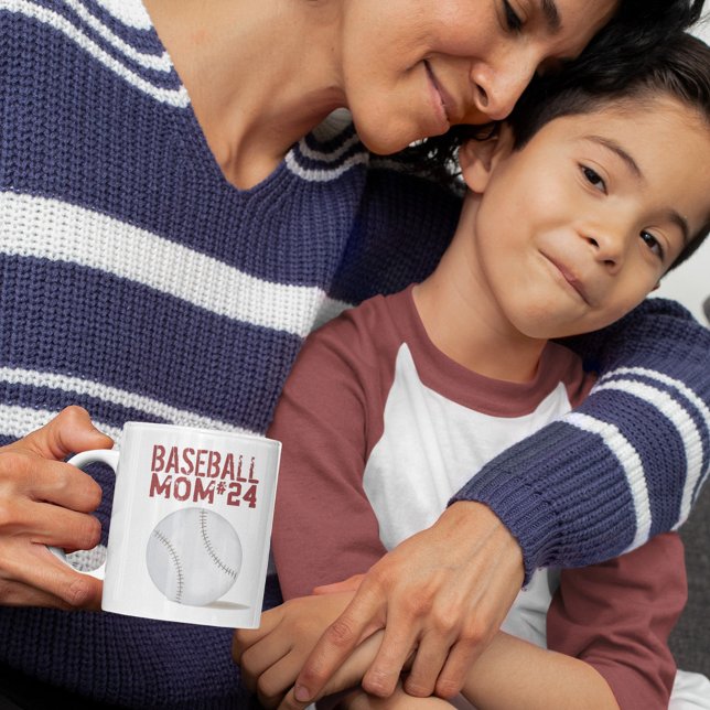 Anpassad basebollmamma personlig kaffemugg (Skapare uppladdad)