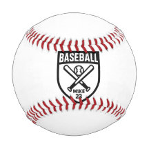 Anpassad basebollsköldlogotyp Personligt namn & Nu