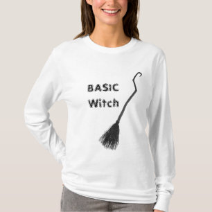 Anpassad BASIC HÄXA Kvast Roliga Kvinnor Långärmad T Shirt