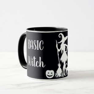 Anpassad BASIC HÄXA med Katt Roligt Present Coolt  Mugg