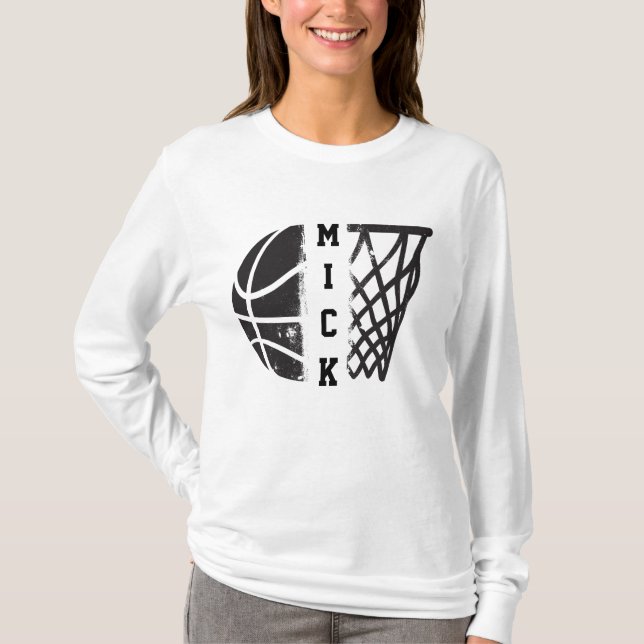 Anpassad basket med ditt namn eller team t shirt (Framsida)