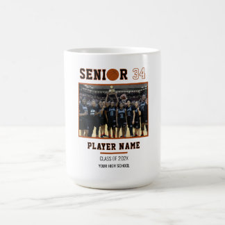 Anpassad basket-senior-natt-fotografi kaffemugg