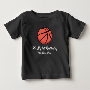 Anpassad basketboll Förstaårsdag 1 år T Shirt