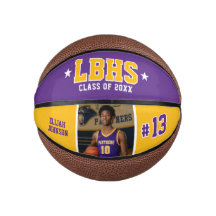 Anpassad basketboll seniorpresent med foto, minne