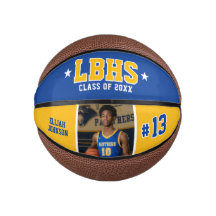 Anpassad basketboll seniorpresent med foto, minne