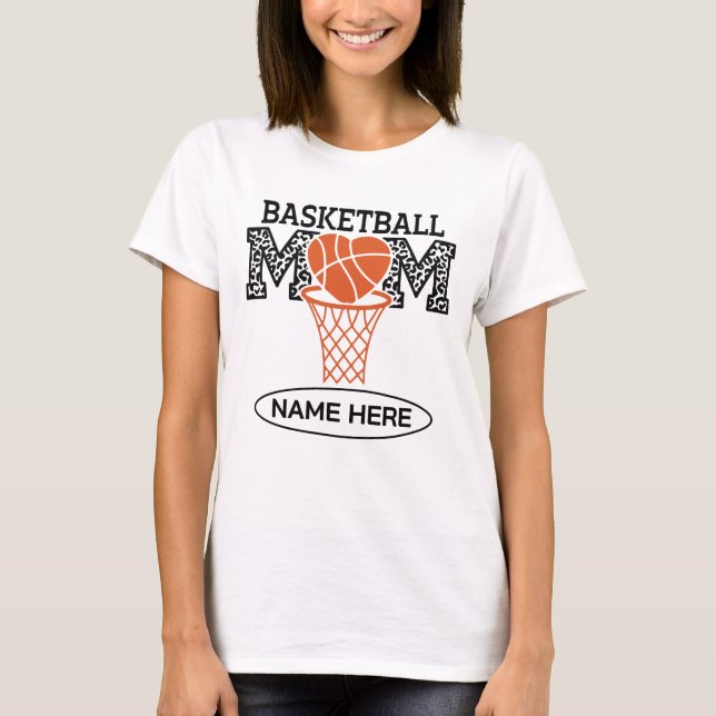 Anpassad basketbollsmamma  t shirt (Framsida)