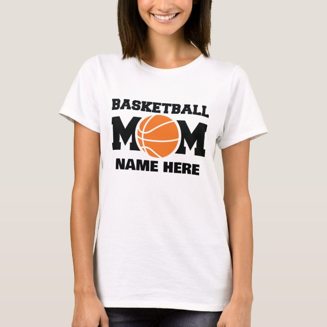 Anpassad basketbollsmamma  t shirt (Framsida)