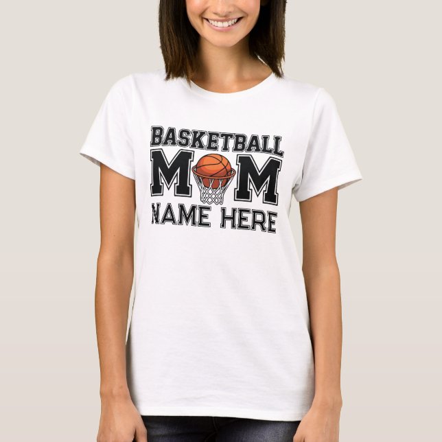 Anpassad basketbollsmamma  t shirt (Framsida)