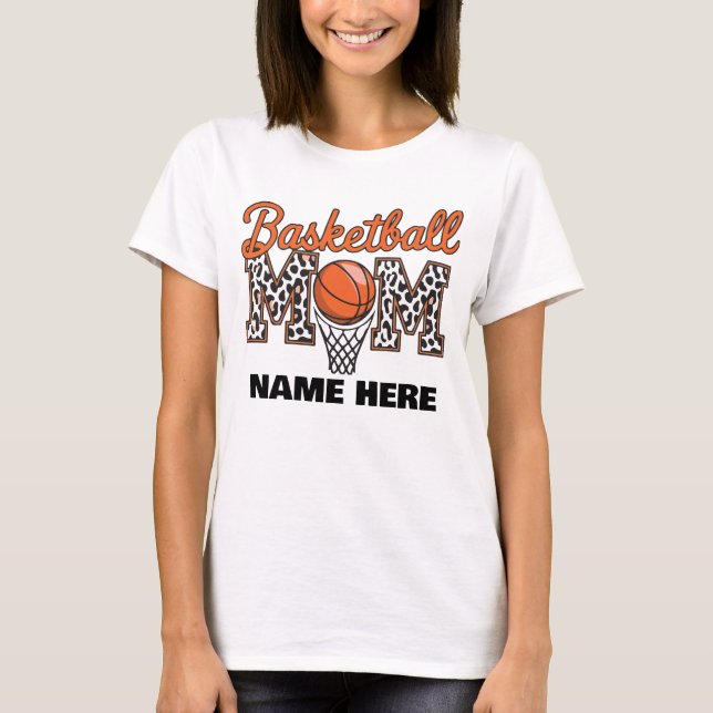 Anpassad basketbollsmamma  t shirt (Framsida)