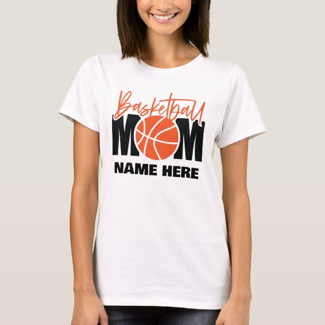 Anpassad basketbollsmamma  t shirt (Framsida)