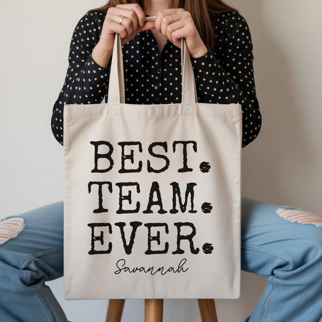 Anpassad bästa laget någonsin toteväska present ti tygkasse (Best Team Ever Tote Bag Employee Appreciation Gift for Team, Best Team Ever Tote Bag Gift for Her)