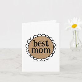 Anpassad BÄSTA MAMMA Mors Dag Skalad Kant Kort