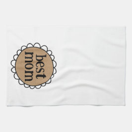 Anpassad BÄSTA MAMMA Vågig Kant Kökshandduk
