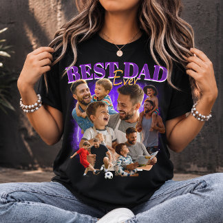 Anpassad Bästa Pappa Någonsin Bootleg Stil Pappa K T Shirt
