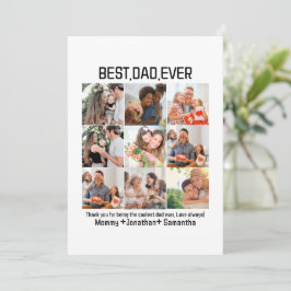Anpassad Bästa Pappa Någonsin Fars Dag 9 Foto Coll Julkort