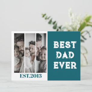 Anpassad Bästa Pappa Någonsin Foto Collage EST År Inbjudningar