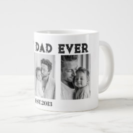 Anpassad Bästa Pappa Någonsin Foto Collage EST År Jumbo Mugg