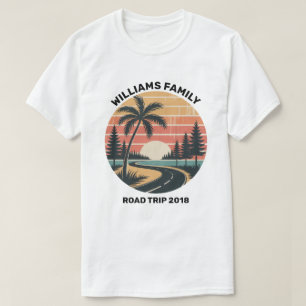 Anpassad Beach Palm Tree Sommar Solnedgång T-Shirt