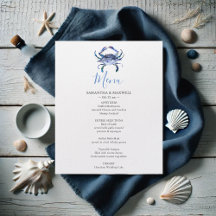 Anpassad Beach Wedding Menu-budget