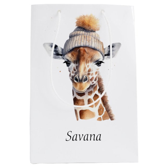 Anpassad Beanie Bunch Giraff Vintermössa Väska (Framsidan)
