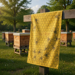 Anpassad Bee Apiary Kökshandduk