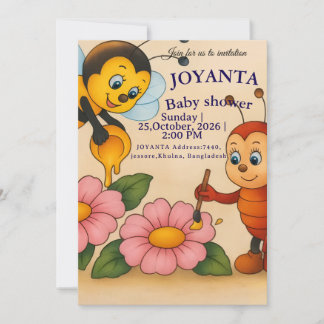 Anpassad bee baby shower spara datumet