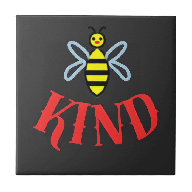 Anpassad Bee Kind Personlig Present T-Shirt Kakelplatta (Framsidan)