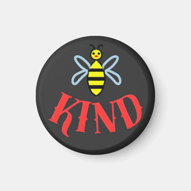 Anpassad Bee Kind Personlig Present T-Shirt Magnet (Framsidan)