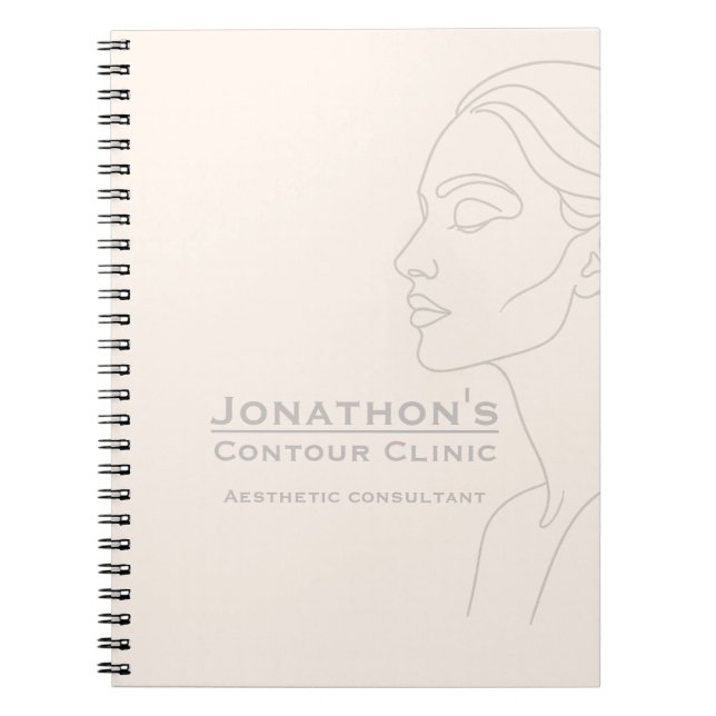 Anpassad Beige Botox / Estetisk Klinik Verksamhet  Anteckningsbok (Framsidan)