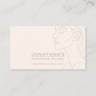 Anpassad Beige Botox / Estetisk Klinik Verksamhet Visitkort