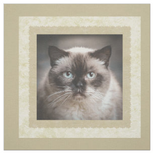 Anpassad beige filt fyrkant med foto tyg