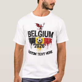 Anpassad Belgien Nationellt Fotbollslag Fan T Shirt