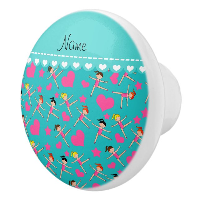 Anpassad benämning turkos Flickgymnast-stjärnor Knopp (Höger)