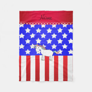 Anpassad benämning Unicorn patriotic stars rand Fleecefilt