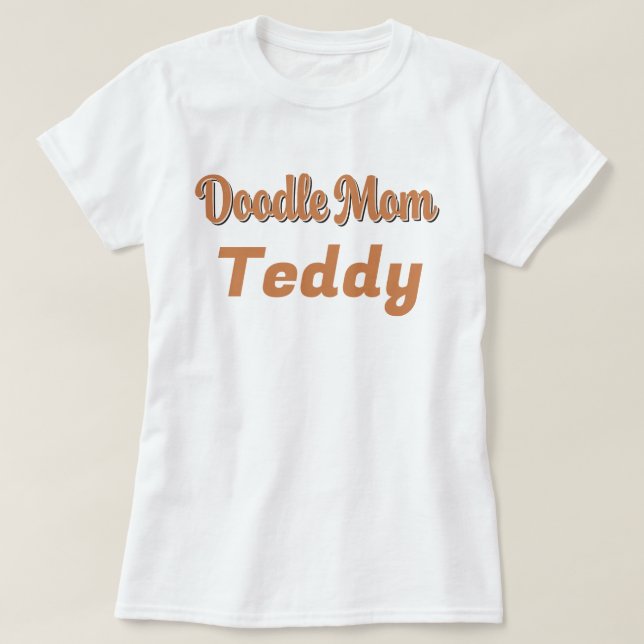 Anpassad Bernedoodle Doodle Mamma Trefärgad Husdju T Shirt (Design framsida)